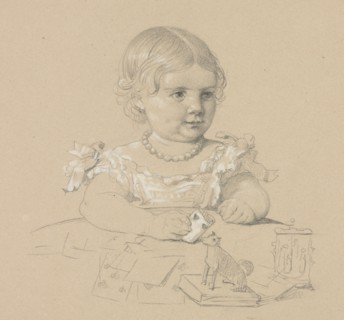 Portrait of a Child, 1800s. Creator: Henri Lehmann (French, 1814-1882).