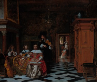 Portrait of a Family Playing Music, 1663. Creator: Pieter de Hooch (Dutch, 1629-1684).