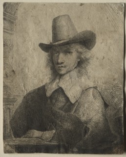 Portrait of a Man with a High Hat, 1642/1651. Creator: Ferdinand Bol (Dutch, 1616-1680).