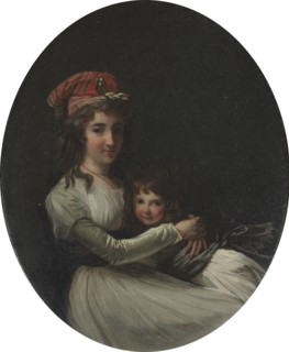 Portrait of a Mother and Daughter, c. 1794-95. Creator: Henri-Pierre Danloux (French, 1753-1809), attributed to.