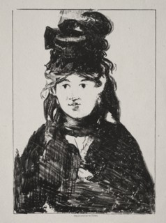 Portrait of Berthe Morisot, 1872. Creator: Edouard Manet (French, 1832-1883).