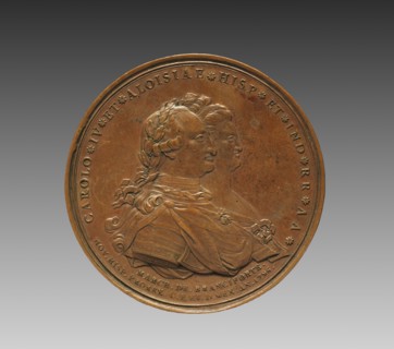 Portrait of Charles IV, King of Spain, and María Luisa, Queen Consort of Charles IV (obverse), 1796. Creator: Manuel Tolsá (Spanish, 1757-1816).