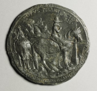 Portrait of John VIII Palaoelogus, Emperor of Constantinople, 1424-1428 (reverse), c. 1438-1439. Creator: Pisanello (Italian, Ferrara, c. 1395-1455).