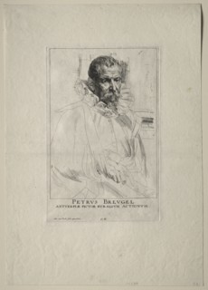 Portrait of Pieter Breughel. Creator: Anthony van Dyck (Flemish, 1599-1641).