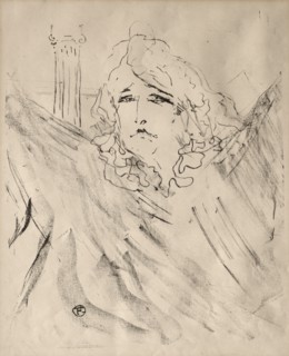 Portraits of Actors and Actresses: Thirteen Lithographs: Sarah Bernhardt, 1898. Creator: Henri de Toulouse-Lautrec (French, 1864-1901).