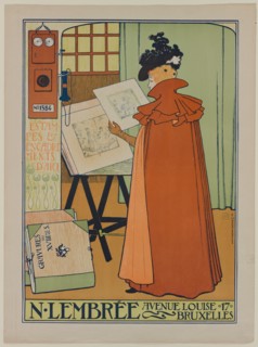 Poster for the Lembrée Gallery, 1897. Creator: Theo van Rysselberghe (Belgian, 1862-1926).