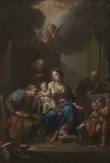 Presentation Sketch for "The Holy Family with Saints Anne, Joachim, and John the Baptist"..., c. 172 Creator: Francesco Trevisani (Italian, 1656-1746).
