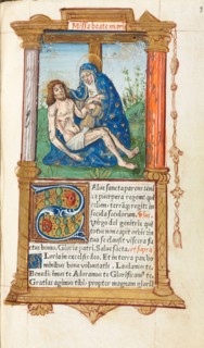 Printed Book of Hours (Use of Rome): fol. 53r, Pieta, 1510. Creator: Guillaume Le Rouge (French, Paris, active 1493-1517).