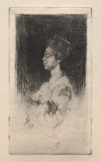 Profile Head of a Japanese Girl, 1879. Creator: Robert Frederick Blum (American, 1857-1903).
