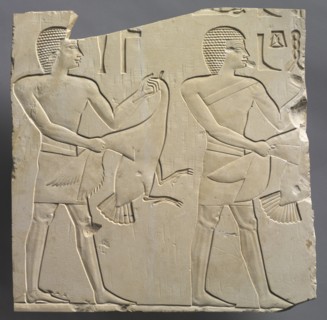 Prophet and Lector-Priest with Offerings of Live Geese, c. 667-647 BC. Creator: Unknown.