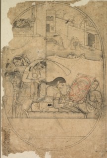 Radha's Hair Being Dressed, c. 1790-1800. Creator: Unknown.