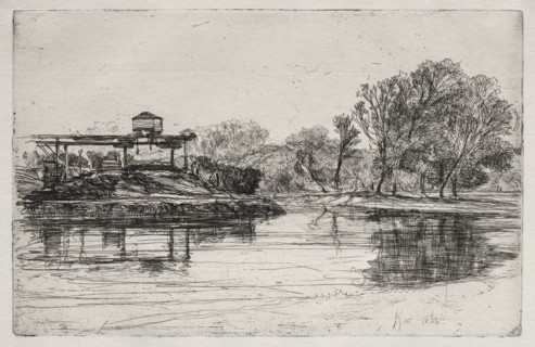Railway Encroachment, 1864. Creator: Francis Seymour Haden (British, 1818-1910).