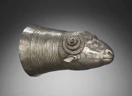 Ram-Head Drinking Vessel, c. 600 BC. Creator: Unknown.