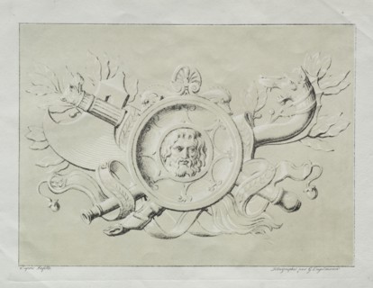 Receuil dessais lithographiques: Un trophee, c. 1816. Creator: Godefroy Engelmann (French, 1788-1839).