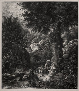 Rest on the Flight into Egypt with a Saddled Donkey, 1871. Creator: Rodolphe Bresdin (French, 1822-1885).
