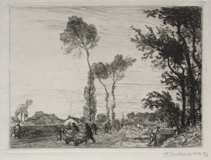 Retour du Marché de St. Jean-de-Mont, 1910. Creator: Auguste Louis Lepère (French, 1849-1918).