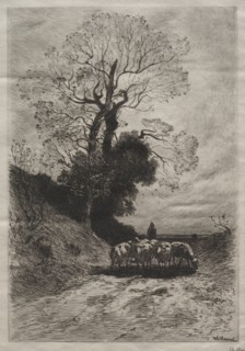 Return of the flock, c. 1870. Creator: Theophile Narcisse Chauvel (French, 1831-1909).