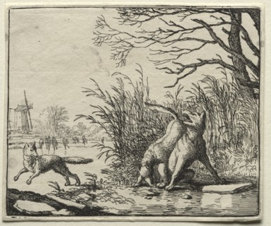 Reynard the Fox: A New Accusation by the Wolf. Creator: Allart van Everdingen (Dutch, 1621-1675).