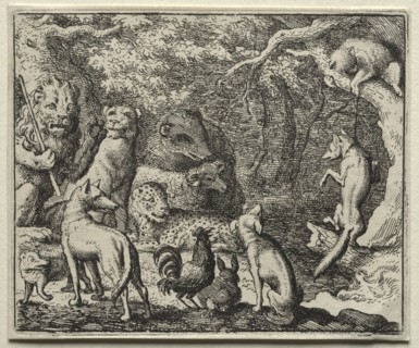 Reynard the Fox: Reynard Asks Permission to Confess. Creator: Allart van Everdingen (Dutch, 1621-1675).