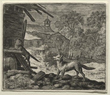 Reynard the Fox: Reynard Deceives the Cat. Creator: Allart van Everdingen (Dutch, 1621-1675).