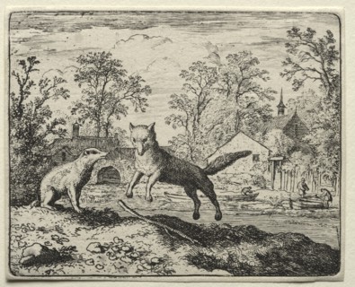 Reynard the Fox: Reynard Doing Penance. Creator: Allart van Everdingen (Dutch, 1621-1675).