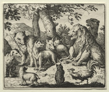 Reynard the Fox: Reynard Exonerates Himself. Creator: Allart van Everdingen (Dutch, 1621-1675).