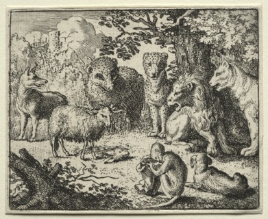 Reynard the Fox: The Arrival of the Packet. Creator: Allart van Everdingen (Dutch, 1621-1675).