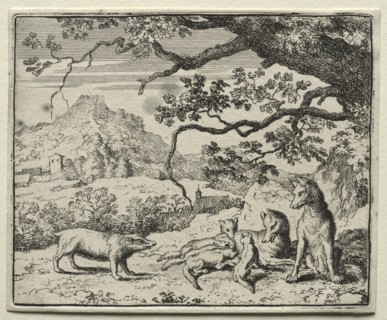 Reynard the Fox: The Badger Calls Reynard to Court. Creator: Allart van Everdingen (Dutch, 1621-1675).