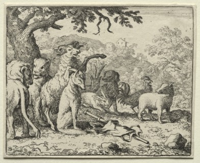 Reynard the Fox: The Benediction Given to Reynard. Creator: Allart van Everdingen (Dutch, 1621-1675).