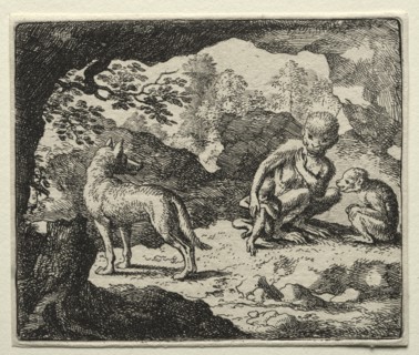 Reynard the Fox: The Wolf in the Monkey's Den. Creator: Allart van Everdingen (Dutch, 1621-1675).