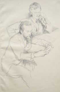 Ricketts and Shannon, 1897. Creator: William Rothenstein (British, 1872-1945).