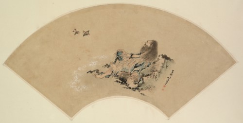 Risshi by the Sea Watching Birds, late 1700s-1849. Creator: Katsushika Hokusai (Japanese, 1760-1849).