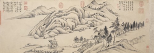 River and Mountains on a Clear Autumn Day, c. 1624-1627. Creator: Dong Qichang (Chinese, 1555-1636).