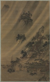 River Village in a Rainstorm, c. 1480-1507. Creator: Lu Wenying (Chinese).