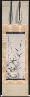 Rock, Bamboo, and Orchids, late 1300s-early 1400s. Creator: Gyokuen Bompo (Japanese, 1348-c. 1420).