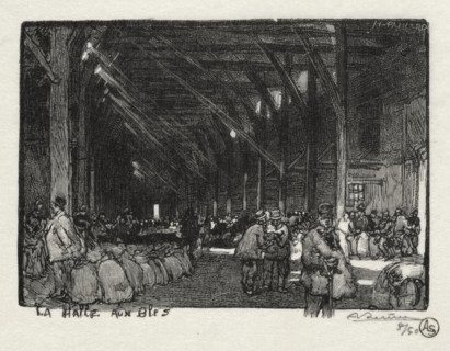 Rouen Illustré: La Halle aux Blès, 1896. Creator: Auguste Louis Lepère (French, 1849-1918).