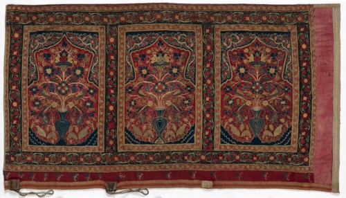 Royal Round Tent made for Muhammad Shah (wall panel with three panels A), 1834-1848. Creator: Unknown.