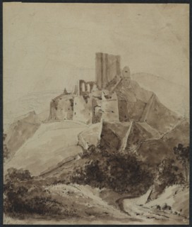 Ruins of Chateau dArque, 1819. Creator: Isidore Justin Taylor (French, 1789-1879).