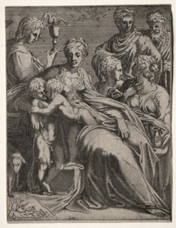 Sacred Conversation, 1540s. Creator: Léon Davent (French).