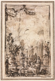 Sacrificial Offering in a Temple, after 1750. Creator: Giovanni Battista Piranesi (Italian, 1720-1778).