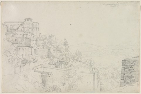 Saint Agostino from Bulagajo, Perugia (San Agostino dalla parte del Bulagajo, Perugia), 1829. Creator: Edward Jakob von Steinle (Austrian, 1810-1886).
