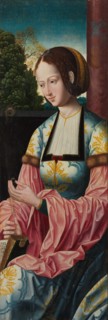 Saint Barbara, c. 1520. Creator: Master of the Holy Blood (Netherlandish).