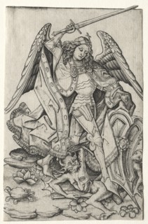 Saint Michael, third quarter 15th century. Creator: Master E. S. (German).