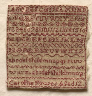 Sampler, 1800s. Creator: Unknown.
