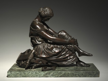 Sappho: Portrait of a Woman (Louise Colet), c. 1830. Creator: James Pradier (Swiss, 1790-1852).