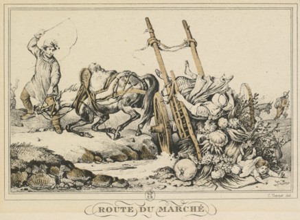 Scenes of Daily Life, Roads and Paths: Road to Market?, 1819. Creator: Carle Vernet (French, 1758-1836).