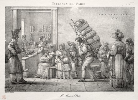 Scenes of Paris: The Pawnshop. Creator: Jean Henri Marlet (French, 1770-1847).