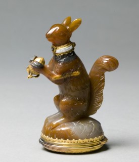 Scent Bottle and Box in the form of a Squirrel , c. 1760. Creator: Unknown.