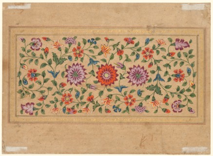 Scrolling Floral Vines, 1755. Creator: Fayzullah (Indian, active c. 1730-1765).