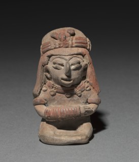 Seated Figurine Wearing a Bracelet, 300 B.C. to A.D. 300. Creator: Unknown.
